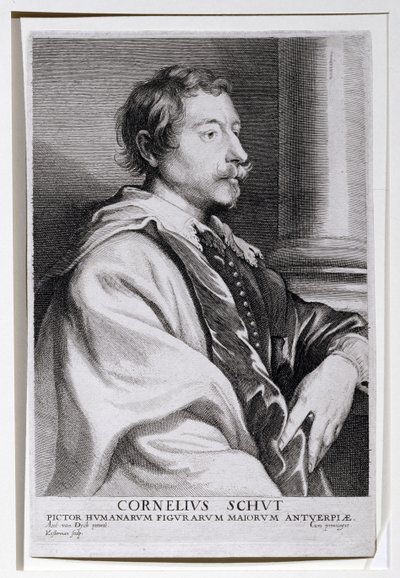 Portrait of Cornelis Schut, engraved by Lucas Vorsterman for Van Dyck